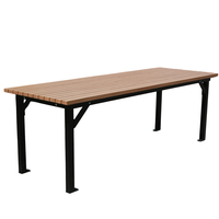 Table de pique-nique en bois pour l'extérieur, ensemble de meubles de jardin, table extérieure pour patio