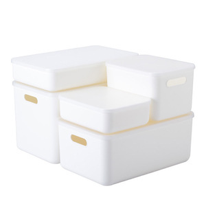 Desktop Storage Box Rectangle With Lid Stackable Organizer For Clothing Makeup Underwear Drawer Cabinet Use - Product Image 4