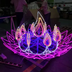 LED outdoor waterproof Diwali festival 3D motif lights for landscape decoration