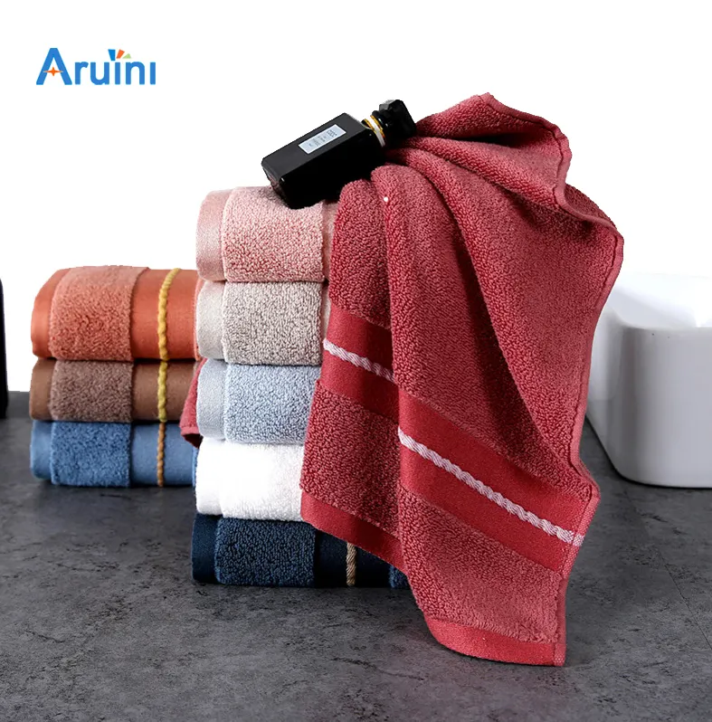 Wholesale High Quality Luxury Towel Set 100% cotton Home Hotel Use Bath Towel Gift 100% Cotton Fabric Towels