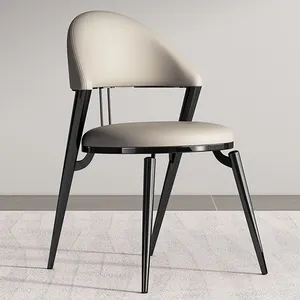 Dining Chair Nordic Luxury Gold Fabric Velvet Metal Indoor Leather Dinning Room Home Furniture Modern Restaurant Dining Chairs