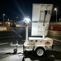 Caméra de surveillance solaire portable pliable avec mât manuel de 6 mètres pour la surveillance des chantiers