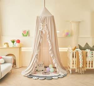 Moustiquaire et baldaquin de lit pour bébé, dôme en mousseline suspendu, tente de jeu pour la décoration de chambre d'enfant - Meilleures ventes - Product Image 4