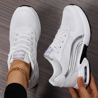 Chaussures de course minimalistes pour femmes, baskets de marche et de jogging en maille respirante, athlétiques, à lacets, rehaussantes, épaisses, été-printemps