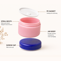 Pot cosmétique rond en PP de 20 ml, 30 ml, 50 ml pour crème visage, hydratant, emballage de produits de beauté et de soins de la peau