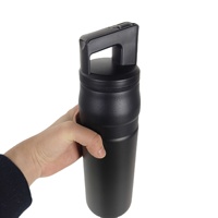 Termos Stainless Steel Stylish Laris Manis dengan Pegangan Ergonomis Dapat Dilepas untuk Berkemah Anti Bocor Portabel