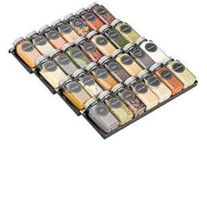 Seasoning <b>Storage</b> Shelf 4 Layers Seasoning Organizer Drawer Metal <b>Kitchen</b> Spice <b>Storage</b> Tray - Product Image 1