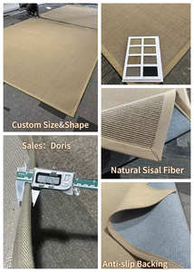 <span class=keywords><strong>Tappeto</strong></span> in Fibra di Sisal Naturale LEJING, Personalizzabile, Antiscivolo, Adatto per Animali Domestici, Ecologico, Moderno - Product Image 2