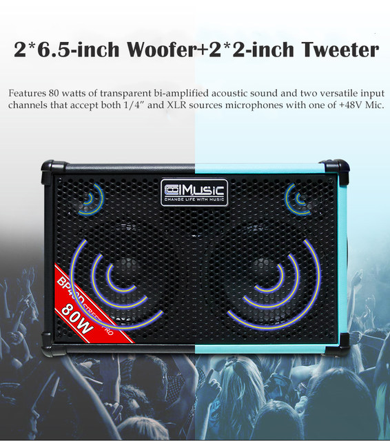 Coolmusic Bp40D Powered Acoustic Guitar Amplifier Portable