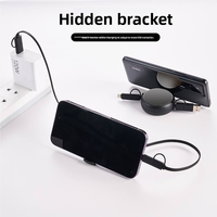 Câble de charge rétractable 3 en 2, chargeurs multiples avec support de téléphone pour tous les appareils, câble de charge avec A/C vers Type C/L/Micro USB