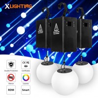 Système de levage motorisé DMX512 pour boule lumineuse cinétique RGBW programmable pour salle de bal d'hôtel et salle de banquet