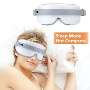 Masseur oculaire vibrant chauffant électrique, 4 vitesses, compresse chaude, soulagement de la fatigue, massage des yeux avec mode musique Bluetooth - Product Image 4