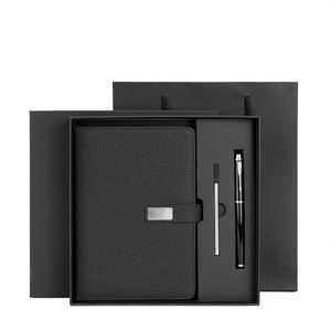 Luxury Customizable Business <b>Diary</b> Notebook Gift Set Hardcover Leather Sewing Bound 100 Sheets Pen Thermos Color Custom - Product Image 4