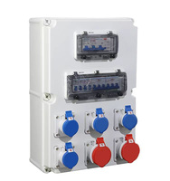 Boîtier de prise électrique industriel portable étanche IP67 en ABS avec interrupteur à bascule pour alimentation temporaire extérieure