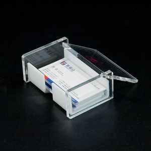 Boîte de présentation de cartes de visite en acrylique transparent pour bureau avec couvercle, couleur et logo personnalisés, épaisseur 3-5 mm, forme personnalisée, OEM/ODM acceptés - Product Image 5