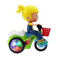 Les tricycles de cascadeurs électriques pour enfants peuvent se déplacer chanter danse Spin jouer musique jouets pour les âges 5-7 ans unisexe en plastique
