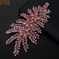 Appliques de fleurs 3D en strass colorées en argent, ornées de pierres précieuses, faites à la main, pour robes (17 couleurs disponibles)
