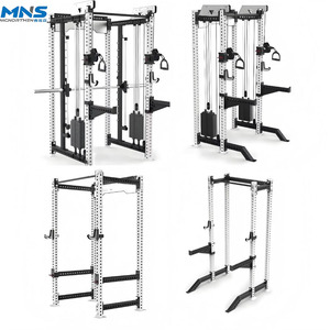 Rack de <span class=keywords><strong>musculation</strong></span> multifonctionnel semi-enclos pour usage commercial avec barres de sécurité - Product Image 4