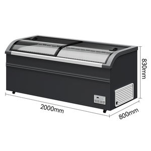 Réfrigérateur commercial à double porte vitrée de 800 L, congélateur profond pour la présentation de glaces et de sucettes glacées, idéal pour les supermarchés et les magasins de proximité - Product Image 4