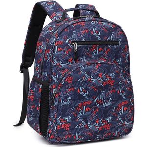 スクールバックパックビンテージ漫画カースクールバッグ防水男の子用大容量 - Product Image 5