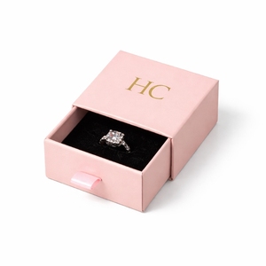 Elegant Gemstone Ring Luxury <b>Drawer</b> Box Jewelry Packaging Box Velvet <b>Insert</b> Embossing Custom Logo for Jewelry Brands OEM Service - Product Image 4