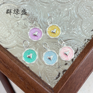 จี้รูปหัวใจเงินแท้ Qunlvsheng S925 ประดับเรซิ่นสีใส สำหรับสร้อยคอ สร้อยข้อมือ DIY เครื่องประดับ ของขวัญสำหรับทุกเพศ - Product Image 2