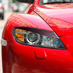1 paire de couvre-phares en fibre de carbone véritable pour Mazda RX8-B 2004 2005 2006 2007 2008, accessoires de voiture - Product Image 5