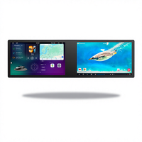 Écran double 20 pouces + 23 pouces Système Android Écran LCD double Affichage Tout-en-un Nouveau modèle universel avec navigation CarPlay