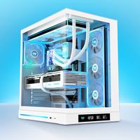 Boîtier d'ordinateur Thermaltake(tt) Steel Shadow Es Sea View Blanc, prend en charge le refroidissement à eau 360, carte mère ATX