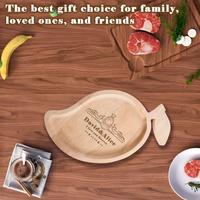 Plateau en bois japonais personnalisé, grand plateau décoratif pour fête, cadeau personnalisé pour l'amour, plateau en bois de mangue