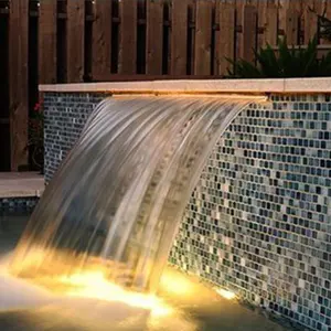 Edelstahl Schwimmbad Wasserfall Designs Led Vorhang Wasserfall Brunnen