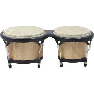 Tambour bongo en bois massif Instrument de <span class=keywords><strong>percussion</strong></span> pour enfants en cuir <span class=keywords><strong>Remo</strong></span> importé monobloc Orff - Product Image 1