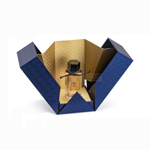 高級ダブルオープニング段ボールギフトボックスカスタムロゴ100ml香水ガラスボトルプレミアムマット化粧品 - Product Image 5