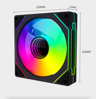 Ventilateur de PC RVB 120mm plastique RVB CPU Cooler Mirror Computer Case for Gaming-Haute performance et ventilateurs élégants et refroidissement
