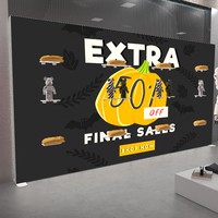 Linteau noir vendredi au détail Led Lightbox affichage avec étagère Seg publicité boîte à lumière Portable Promotion tissu Lightbox toile de fond