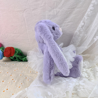 Lapin violet à longues oreilles de Pâques, lapin à sublimation avec tutu blanc, cadeau pour bébé, jouet lapin à transfert thermique, cadeau de Pâques