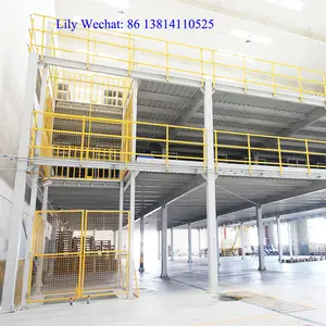 भारी कर्तव्य गोदाम भंडारण स्टील फ्लश मेजेनाइन मंजिल चीन में उच्च गुणवत्ता के साथ