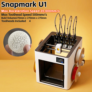 เครื่องพิมพ์สามมิติ Snapmaker U1 ขนาด 270x270x270 มม. ระบบ CoreXY ความเร็วสูง 500 มม./วินาที พร้อมหัวพิมพ์ SnapSwap 4 หัว รองรับการพิมพ์หลายสี ด้วยเทคโนโลยี FDM - Product Image 1