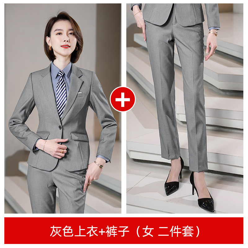 Veste + pantalon gris femme