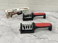 Aiguiseur de couteaux portable pour la maison, affûte et lisse rapidement les lames, grain fin et grossier, outil de cuisine multifonctionnel pour ciseaux