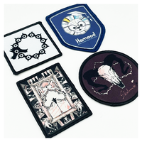 Écusson tissé thermocollant personnalisé avec pliure d'extrémité, lavable, couleur et taille personnalisées, design personnalisé, badge logo de marque, applique pour vêtements