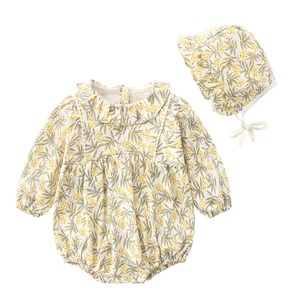 Gros 2020 printemps nouvelle arrivée 100% coton bébé vêtements ensemble nouveau-né bébé barboteuse vêtements avec chapeau pour <span class=keywords><strong>l</strong></span> - Product Image 1