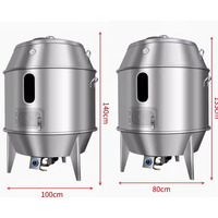 Usine vente acier inoxydable boeuf poulet canard chauffage au gaz four à rôtir machine chauffage au charbon four à canard à rôtir