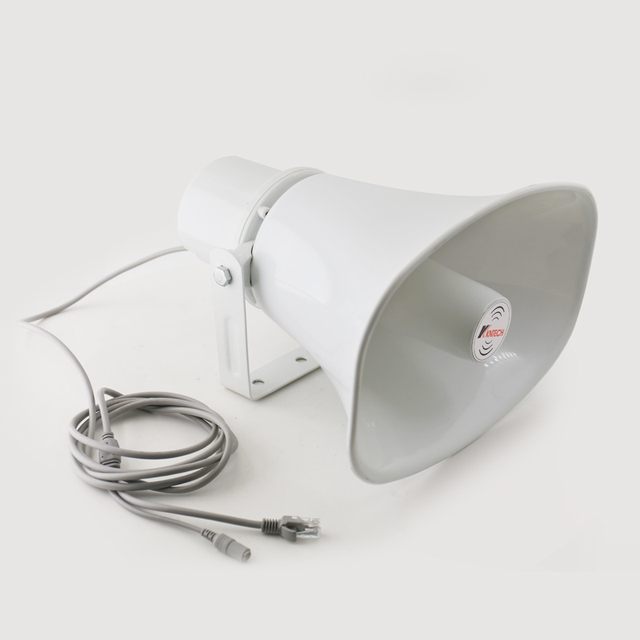 KNSIPSP-L4 15W SIP Horn Speaker | PoE Powered Outdoor Network Loudspeaker for Industrial PA Systems