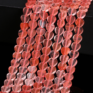 Jd Edelstenen Groothandel Hart Losse Kralen Edelsteen Synthetisch Goud Zandsteen Platte Hartvorm Voor Sieraden Maken - Product Image 4