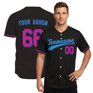 Maillots de baseball unisexes imprimés respirants en sublimation, grandes tailles, couleurs personnalisées, polyester/coton, anti-bactériens, vente en gros - Product Image 1