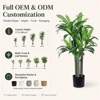 Plante artificielle Oh Arts Dracaena Fragrans à feuilles vertes variées, taille personnalisée, vente en gros d'usine, décoration commerciale