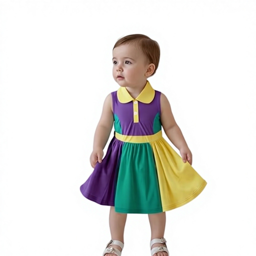 purple green and yellow dress Signature dress in green/purple main image 1