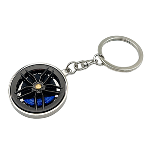 Auto Wiel Roterende Draaitafel Sleutelhanger Naaf Lager Remschijf Remklauw Metalen Karabijnhaak Sleutelhanger Met Offsetdruk - Product Image 5