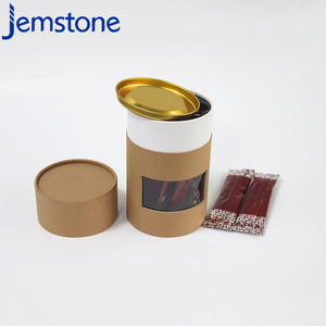 Conteneur en tube de papier personnalisé, recyclable, pour collations, bonbons, noix, avec fenêtre en PVC et couvercle en métal - Product Image 4